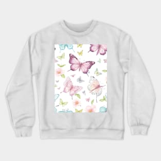 Butterflies pattern Crewneck Sweatshirt